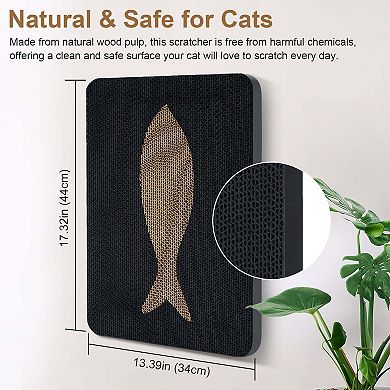 Wall-Mounted Vertical Cat Scratcher Pad