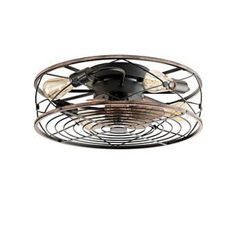 Cedar 19.6 in 4-Light Matt Black Flush Mount Ceiling Fixture