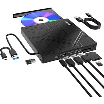 8 in 1 External CD/DVD Drive for Laptop
