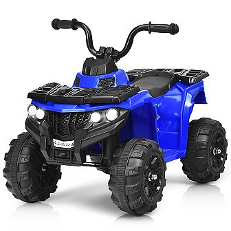 Costway Kids Ride On ATV Quad 4 Wheeler Electric Toy Car 6V Battery Power Led Lights