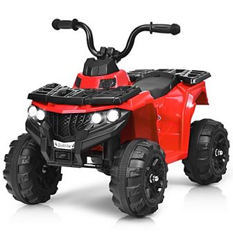 Costway Kids Ride On ATV Quad 4 Wheeler Electric Toy Car 6V Battery Power Led Lights