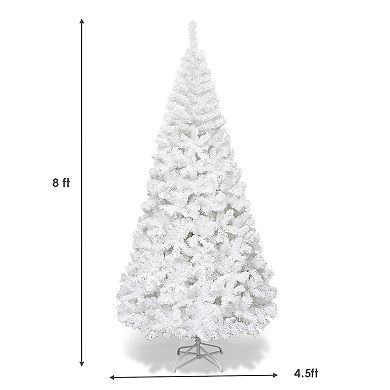 Costway 5ft/6ft/7ft/8ft Artificial PVC Christmas Tree Stand Indoor Outdoor