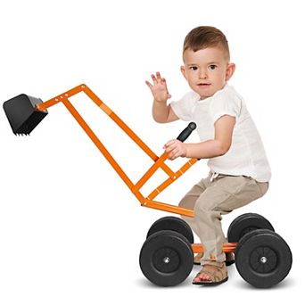 Costway Heavy Duty Kid Ride-on Sand Digger Digging Scooper Excavator for Sand Toy