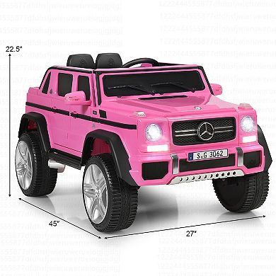Costway Mercedes Benz 12V Electric Kids Ride On Car RC Remote Control W/Trunk