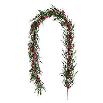 Glitzhome 9ft Christmas Garland, Greenery PE Dripping Eucalyptus Garland for Indoor&Outdoor