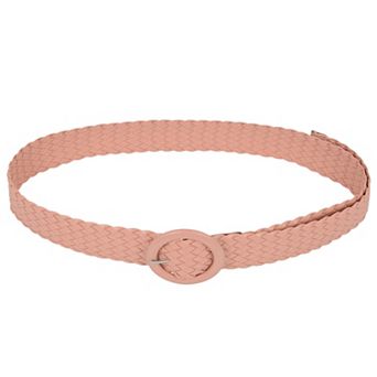 Sleek Woven Women's Belt with Plastic Buckle