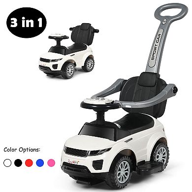 Costway 3 in 1 Ride on Push Car Toddler Stroller Sliding Car w/Music