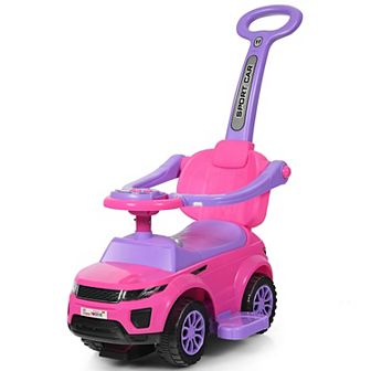 Costway 3 in 1 Ride on Push Car Toddler Stroller Sliding Car w/Music