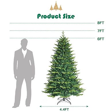 Costway 6ft\7ft\8ft App-Controlled Pre-lit Christmas Tree Multicolor Lights w/ 15 Modes