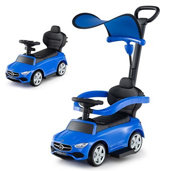 Costway Kids Ride on Push Car Mercedes-Benz Licensed 3-in-1 Sliding Car