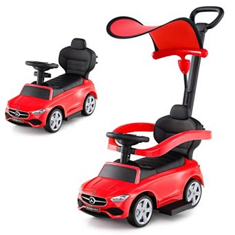 Costway Kids Ride on Push Car Mercedes-Benz Licensed 3-in-1 Sliding Car