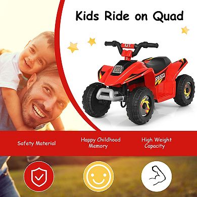 Costway 6V Kids Electric Quad ATV 4 Wheels Ride On Toy for Toddlers Forward&Reverse