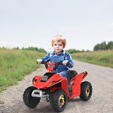 Costway 6V Kids Electric Quad ATV 4 Wheels Ride On Toy for Toddlers Forward&Reverse