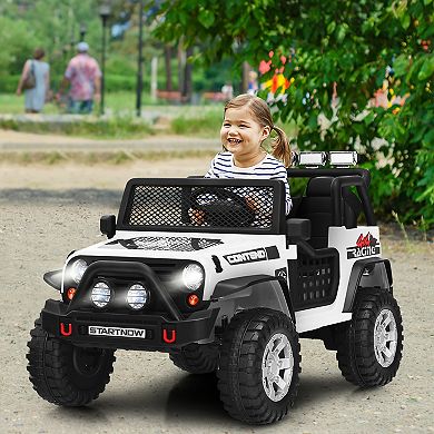 Costway 12V Kids Ride On Truck Remote Control Electric Car with Lights&Music
