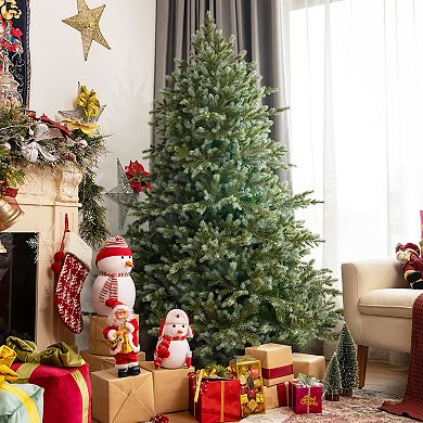 Costway 6ft Artificial Christmas Spruce Hinged Tree w/ 892 Mixed PE & PVC Tips
