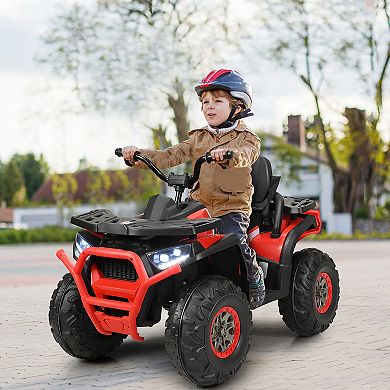 Costway 12V Kids Electric 4-Wheeler ATV Quad 2 Speeds Ride On Car w/MP3&LED Lights