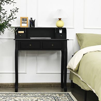 Costway Writing Desk Mission White Home Office Computer Desk 4 Drawer