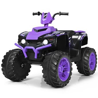 Costway 12V Kids 4-Wheeler ATV Quad Ride On Car w/ LED Lights Music USB