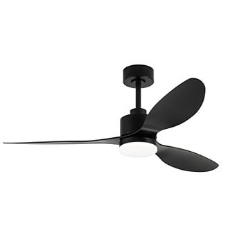 52-Inch ceiling fan, 3-color light, 3 ABS blades, DC motor, 5/10" downrods, 6-speed remote