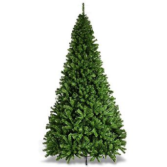 Costway 6FT/7.5FT/9FT PVC Christmas Tree Hinged Solid Metal Legs