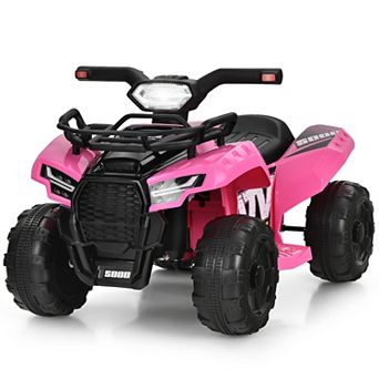Costway 6V Kids ATV Quad Electric Ride On Car Toy Toddler with LED Light MP3