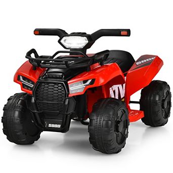 Costway 6V Kids ATV Quad Electric Ride On Car Toy Toddler with LED Light MP3