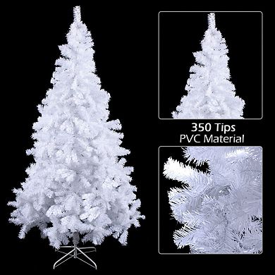 Costway 5Ft Christmas Tree Artificial PVC W/Stand Indoor Outdoor Decoration White