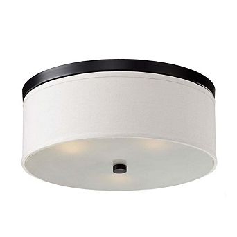 Braxton 20 Inch Round White Flush Mount Ceiling Fixture