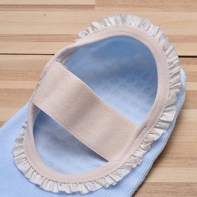Women's 2-Pack Five-Toe Socks with Ruffle Trim and Ballet-Inspired Strap in Two Unique Styles