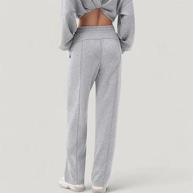 Women's Wide Leg Lounge Pants with Elastic Drawstring Waist