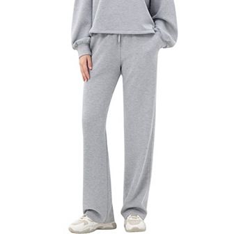Women's Wide Leg Lounge Pants with Elastic Drawstring Waist