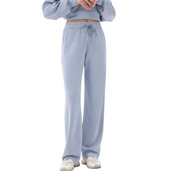 Women's Wide Leg Lounge Pants with Elastic Drawstring Waist