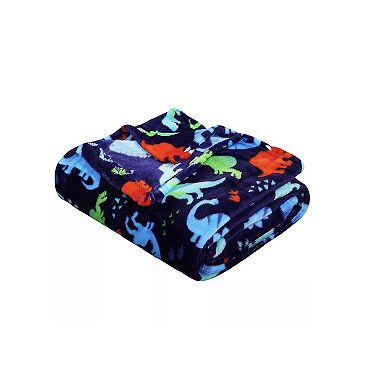 Kate Aurora Ultra Soft and Plush Oversized Dinosaurs Hypoallergenic Throw Blanket