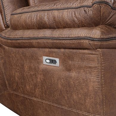 New Classic Furniture Ryland Glider Recliner W/Pwr Fr- Brown