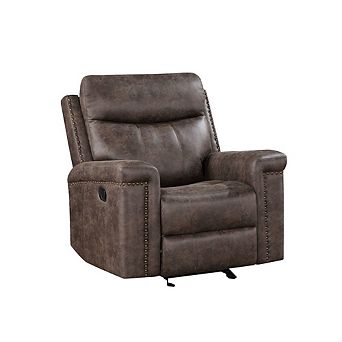 New Classic Furniture Quade Glider Recliner-Mocha