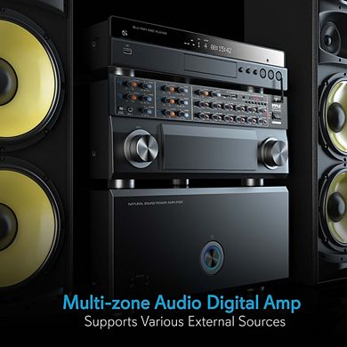 Pyle 12 Channel Audio Karaoke Mixer Amplifier, 6000W, Bluetooth, MP3/USB/SD/AUX, Rack Mount