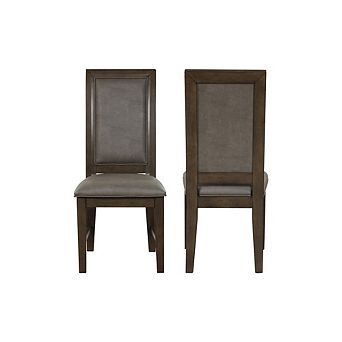 New Classic Furniture Cityscape Dining Chair-Walnut (Set of 2)