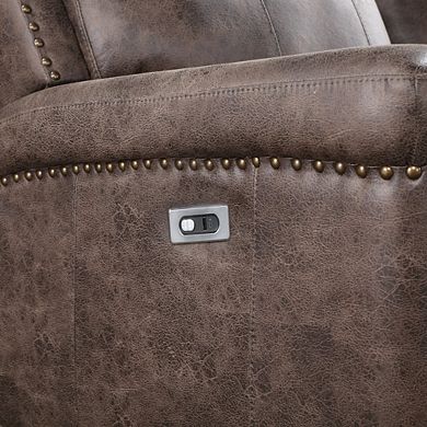 New Classic Furniture Quade Glider Recliner W/Pwr Fr-Mocha