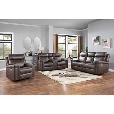 New Classic Furniture Quade Glider Recliner W/Pwr Fr-Mocha