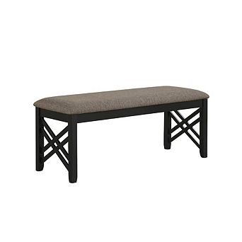 New Classic Furniture Potomac Dining Bench-Brown/Black