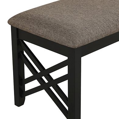 New Classic Furniture Potomac Dining Bench-Brown/Black