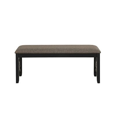 New Classic Furniture Potomac Dining Bench-Brown/Black
