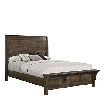 New Classic Furniture Blue Ridge Wood Queen Bed, Rustic Gray