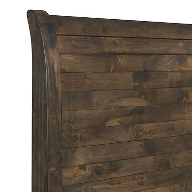 New Classic Furniture Blue Ridge Wood Queen Bed, Rustic Gray