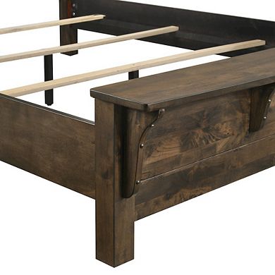 New Classic Furniture Blue Ridge Wood Queen Bed, Rustic Gray