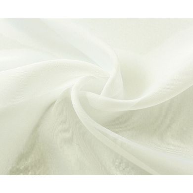 Designer Sheer Voile Rod Pocket Curtains For Small Windows