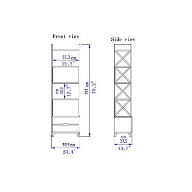 Frida Bookcase - Ephesus Marble & Gold