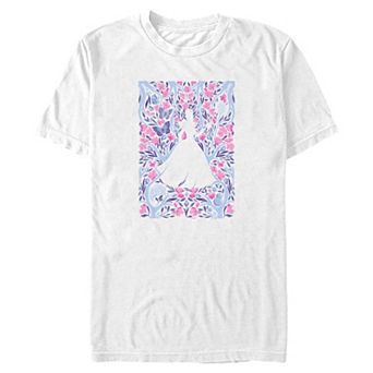 Big & Tall Wicked For Good Glinda Floral Print Short Sleeve Crew Tee