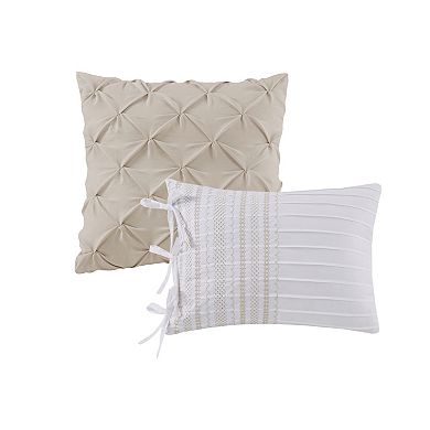Madison Park Abella Jacquard 6-Piece Comforter Set with Coordinating Throw Pillows