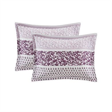 Madison Park Betty Floral 6-Piece Comforter Set with Coordinating Throw Pillows